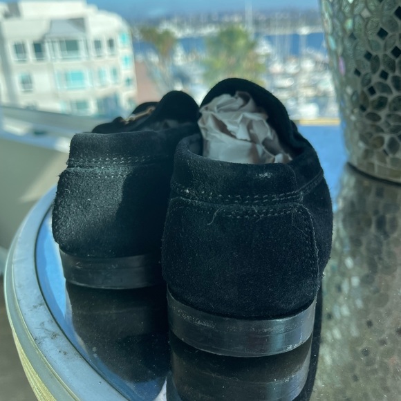 Gucci Vintage Horse Bit Suede Black Loafers Size 8 - Picture 2 of 5